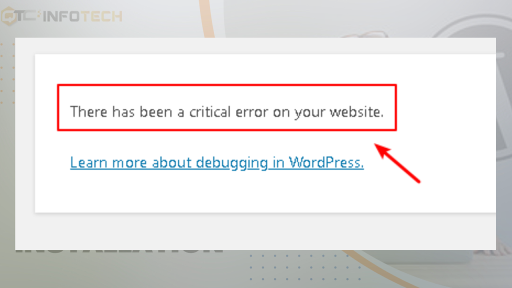 WordPress: There has been a critical error on this website