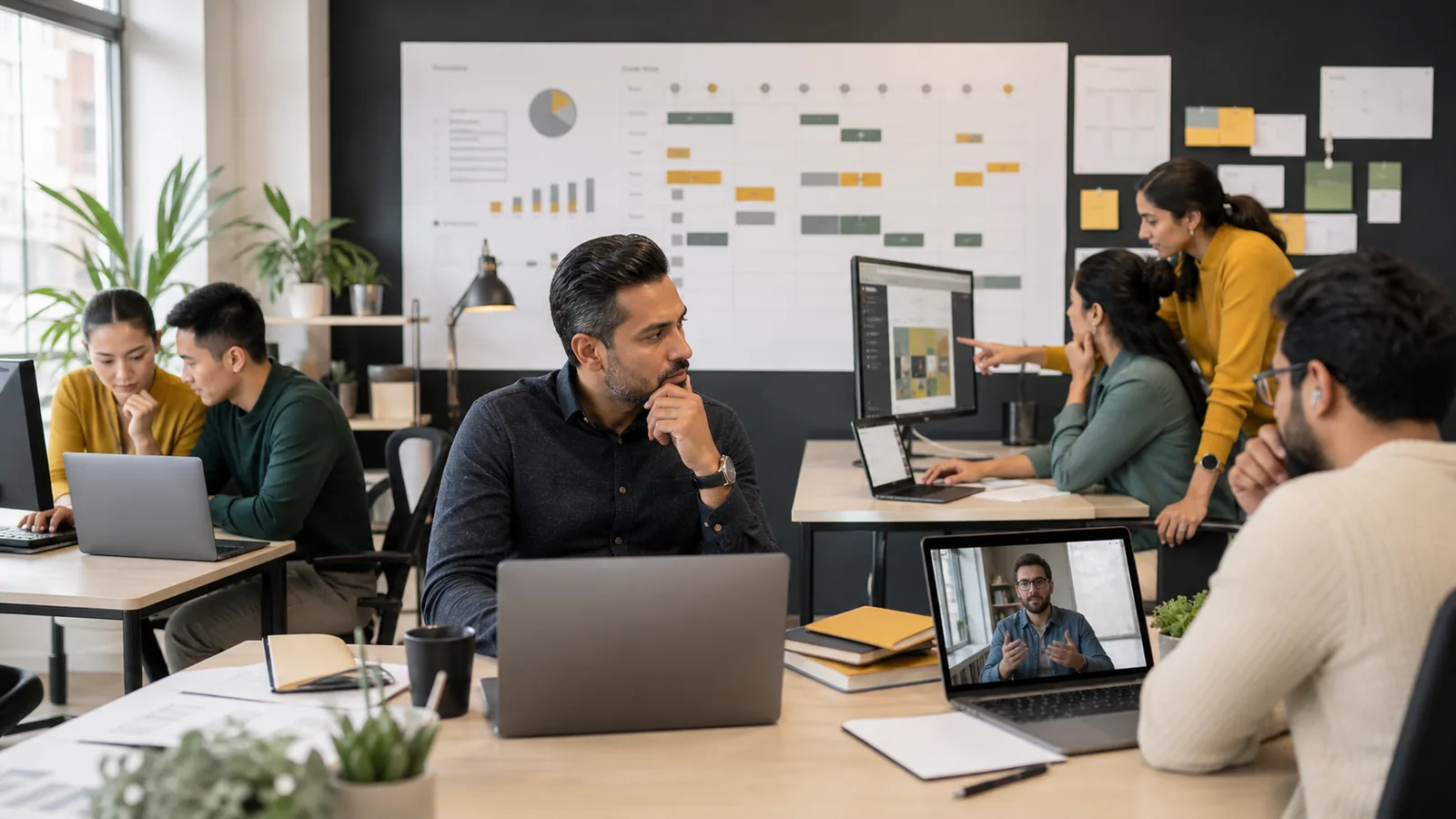 Agency operations team comparing in-house, freelance and white-label web development capacity