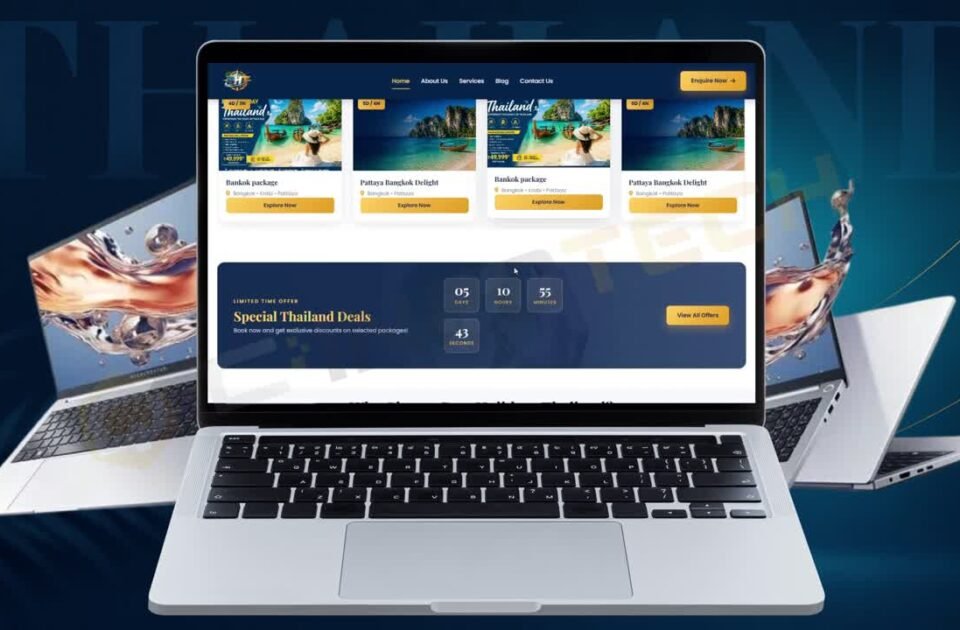 Best Holidays Thailand travel website project preview